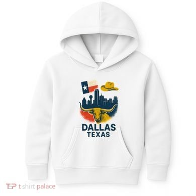 Dallas Texas Modern Collage Kids Hoodie