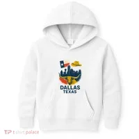Dallas Texas Modern Collage Kids Hoodie thumb 0