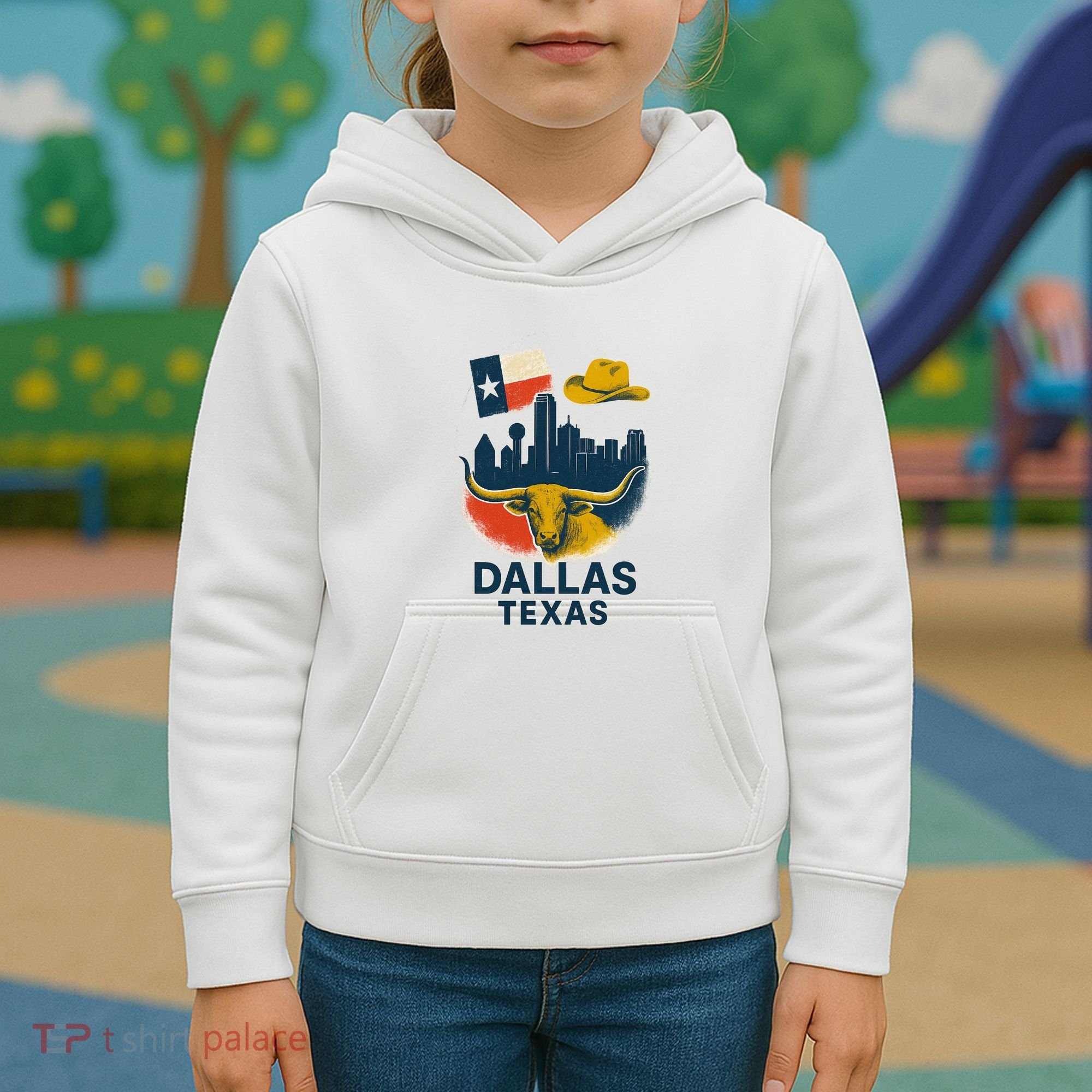 Dallas Texas Modern Collage Kids Hoodie