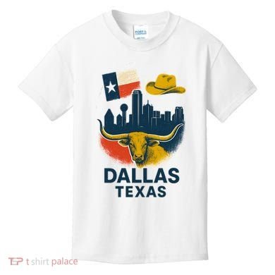 Dallas Texas Modern Collage Kids T-Shirt