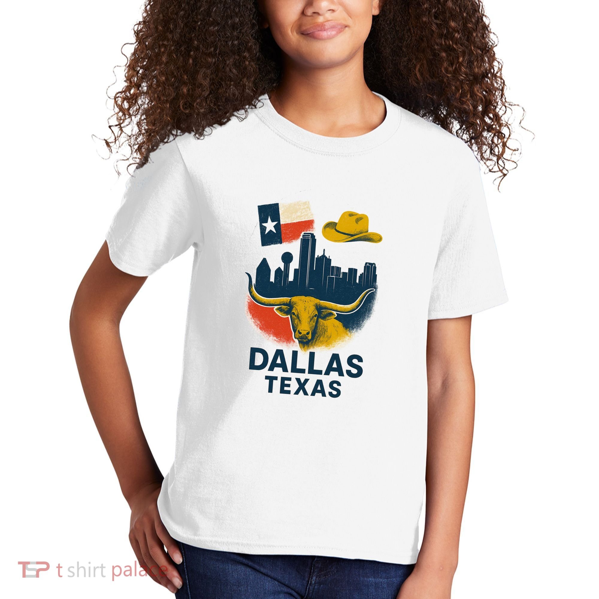 Dallas Texas Modern Collage Kids T-Shirt
