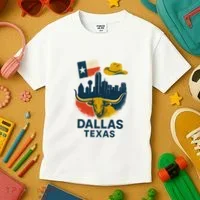Dallas Texas Modern Collage Kids T-Shirt thumb 3
