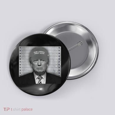 Donald Trump Mugshot Make America Great Again Button