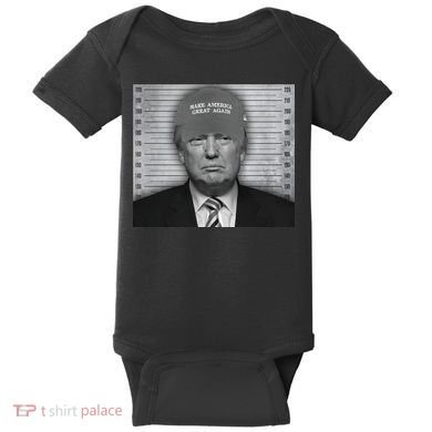 Donald Trump Mugshot Make America Great Again Baby Bodysuit