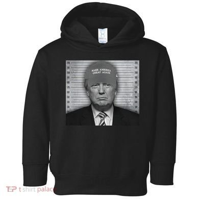 Donald Trump Mugshot Make America Great Again Toddler Hoodie