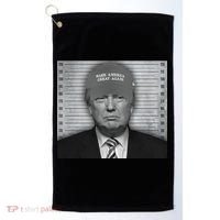 Donald Trump Mugshot Make America Great Again Golf Towel thumb 0