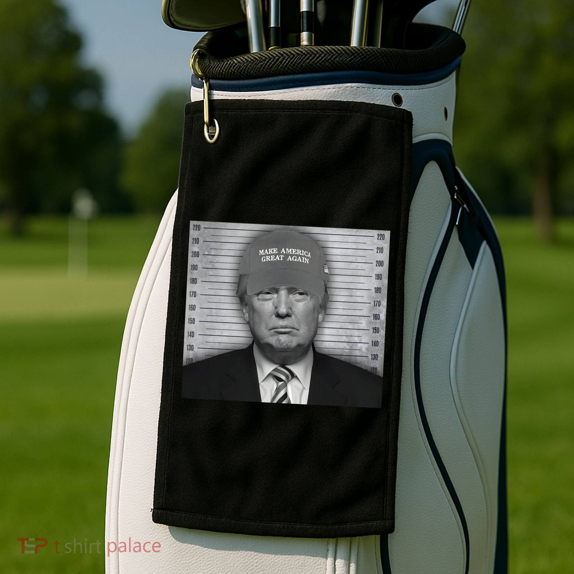 Donald Trump Mugshot Make America Great Again Golf Towel