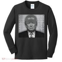 Donald Trump Mugshot Make America Great Again Kids Long Sleeve Shirt thumb 0