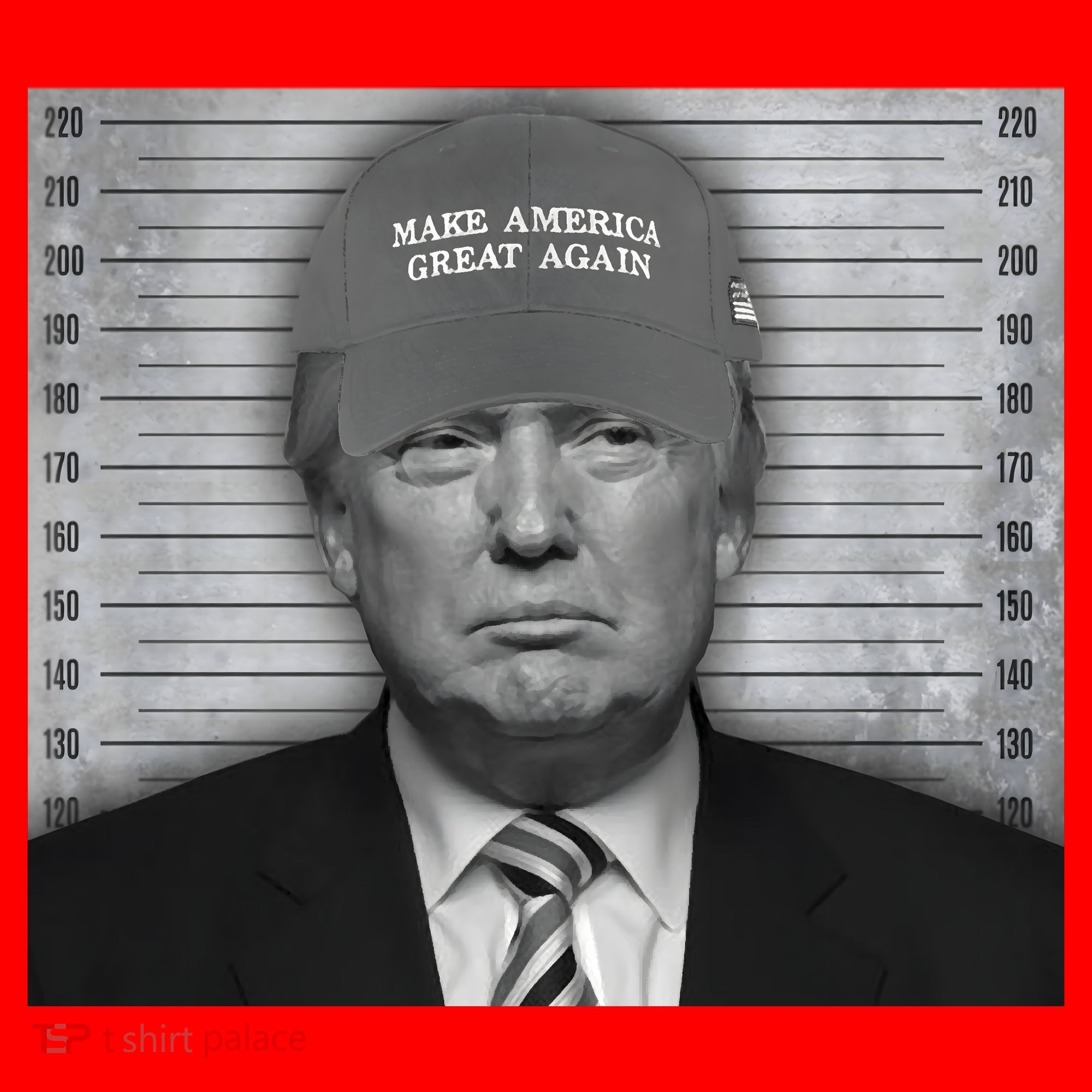Donald Trump Mugshot Make America Great Again Santa Hat