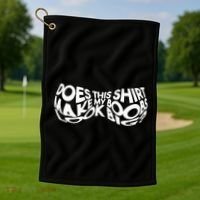 Does This Make My Boobs Look Big Funny Novelty Golf Towel thumb 1