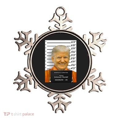 Donald Trump Mugshot Jail Prison Ornament