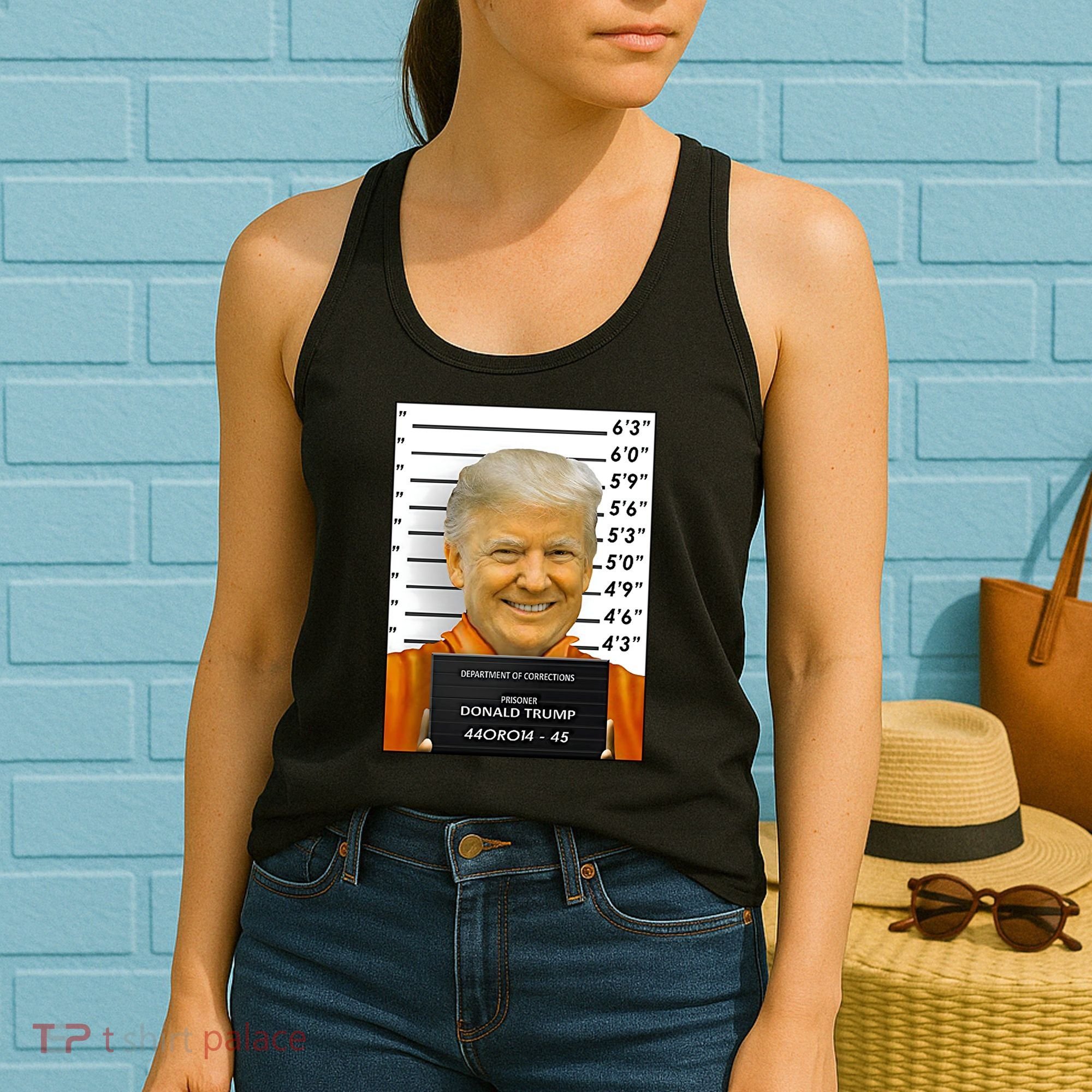 Donald Trump Mugshot Jail Prison Women's Tank Top