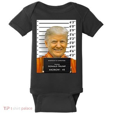 Donald Trump Mugshot Jail Prison Baby Bodysuit