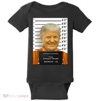 Donald Trump Mugshot Jail Prison Baby Bodysuit thumb 0