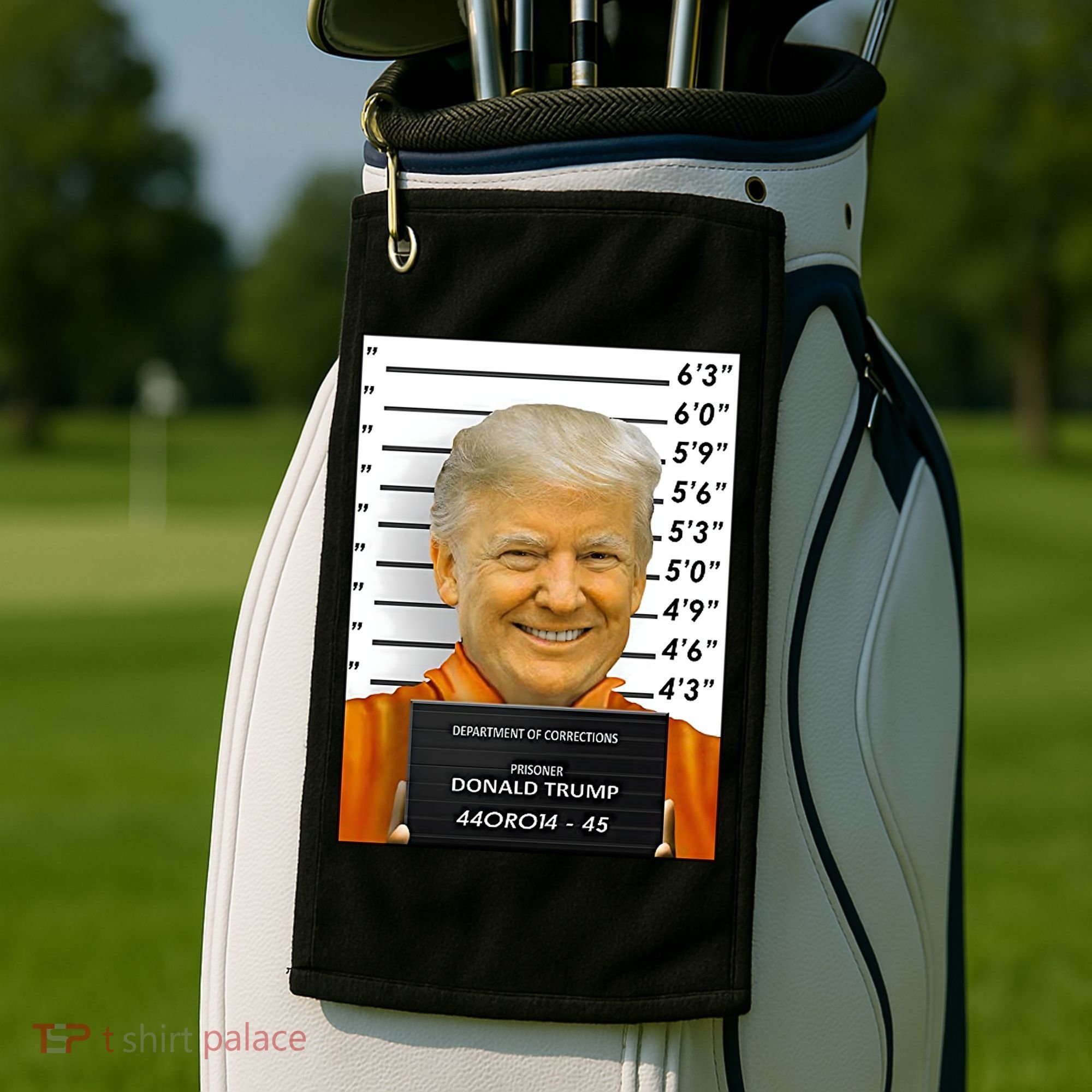 Donald Trump Mugshot Jail Prison Golf Towel