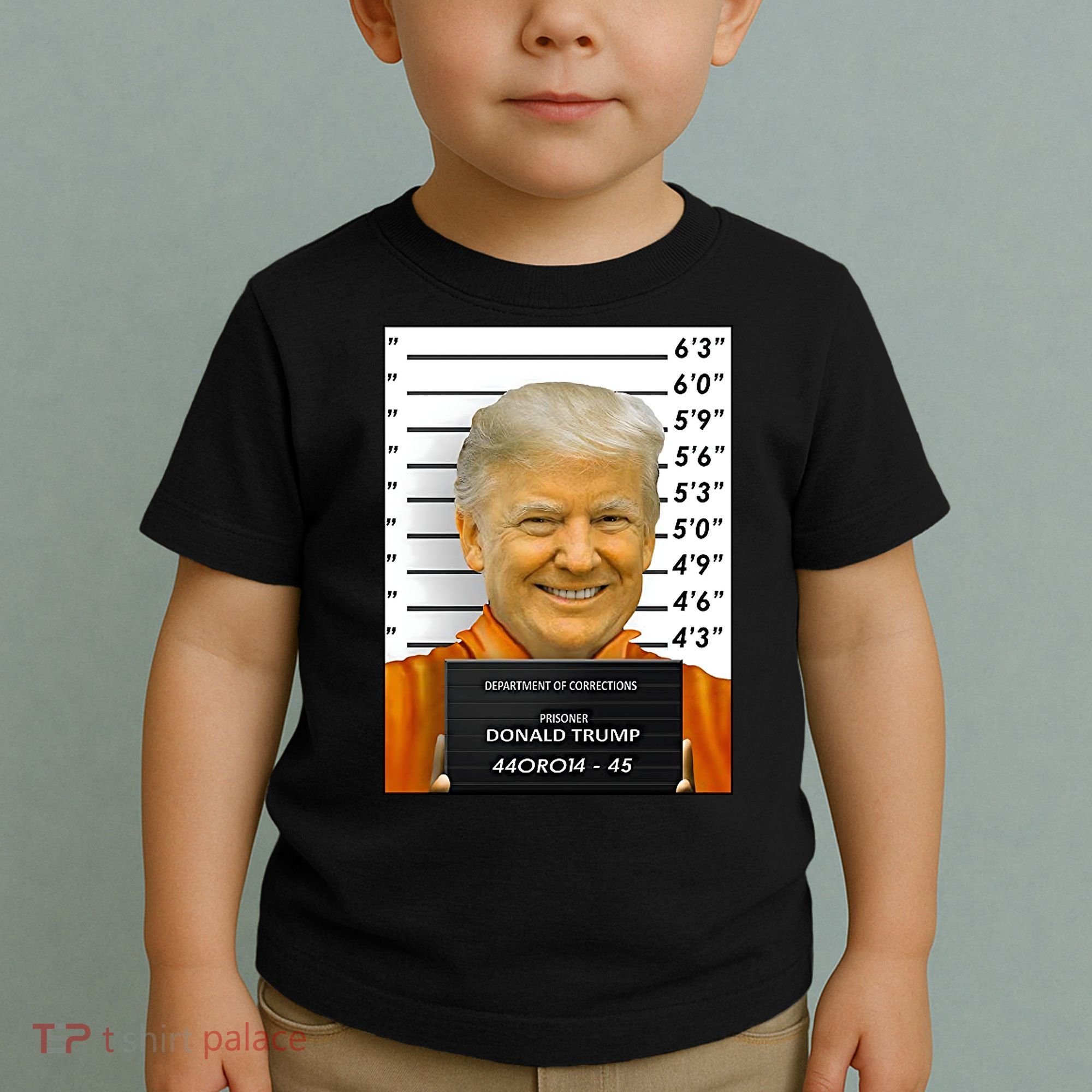 Donald Trump Mugshot Jail Prison Toddler T-Shirt