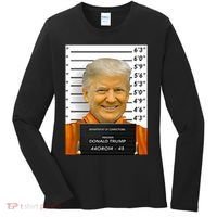 Donald Trump Mugshot Jail Prison Women's Long Sleeve Shirt thumb 0