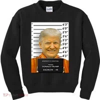 Donald Trump Mugshot Jail Prison Kids Sweatshirt thumb 0