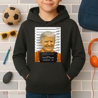 Donald Trump Mugshot Jail Prison Kids Hoodie thumb 2