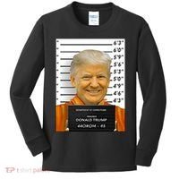 Donald Trump Mugshot Jail Prison Kids Long Sleeve Shirt thumb 0