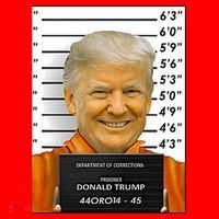 Donald Trump Mugshot Jail Prison Santa Hat thumb 1