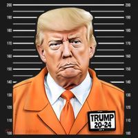 Donald Trump Mug Shot 2024 Orange Jail Suit Coaster thumb 2