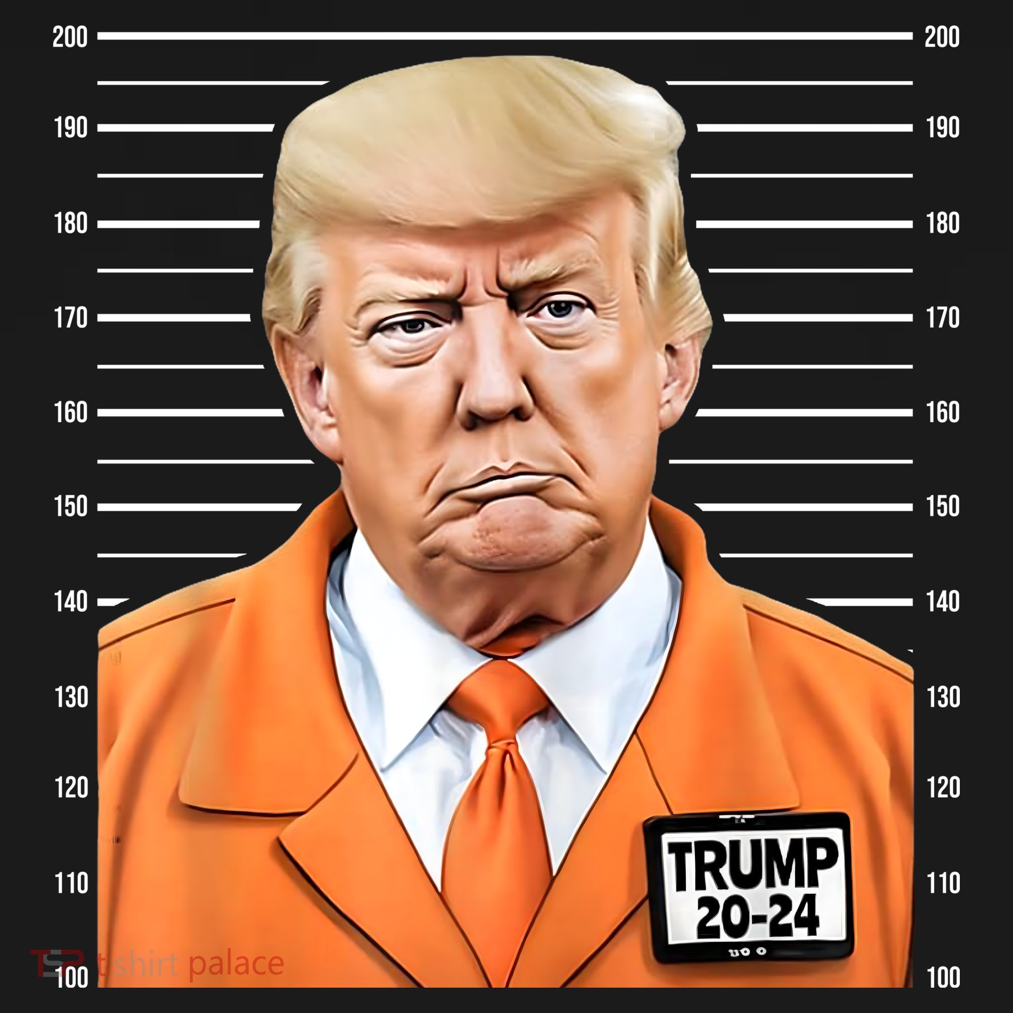 Donald Trump Mug Shot 2024 Orange Jail Suit Coaster