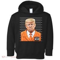 Donald Trump Mug Shot 2024 Orange Jail Suit Toddler Hoodie thumb 0