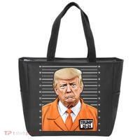 Donald Trump Mug Shot 2024 Orange Jail Suit Tote Bag thumb 0