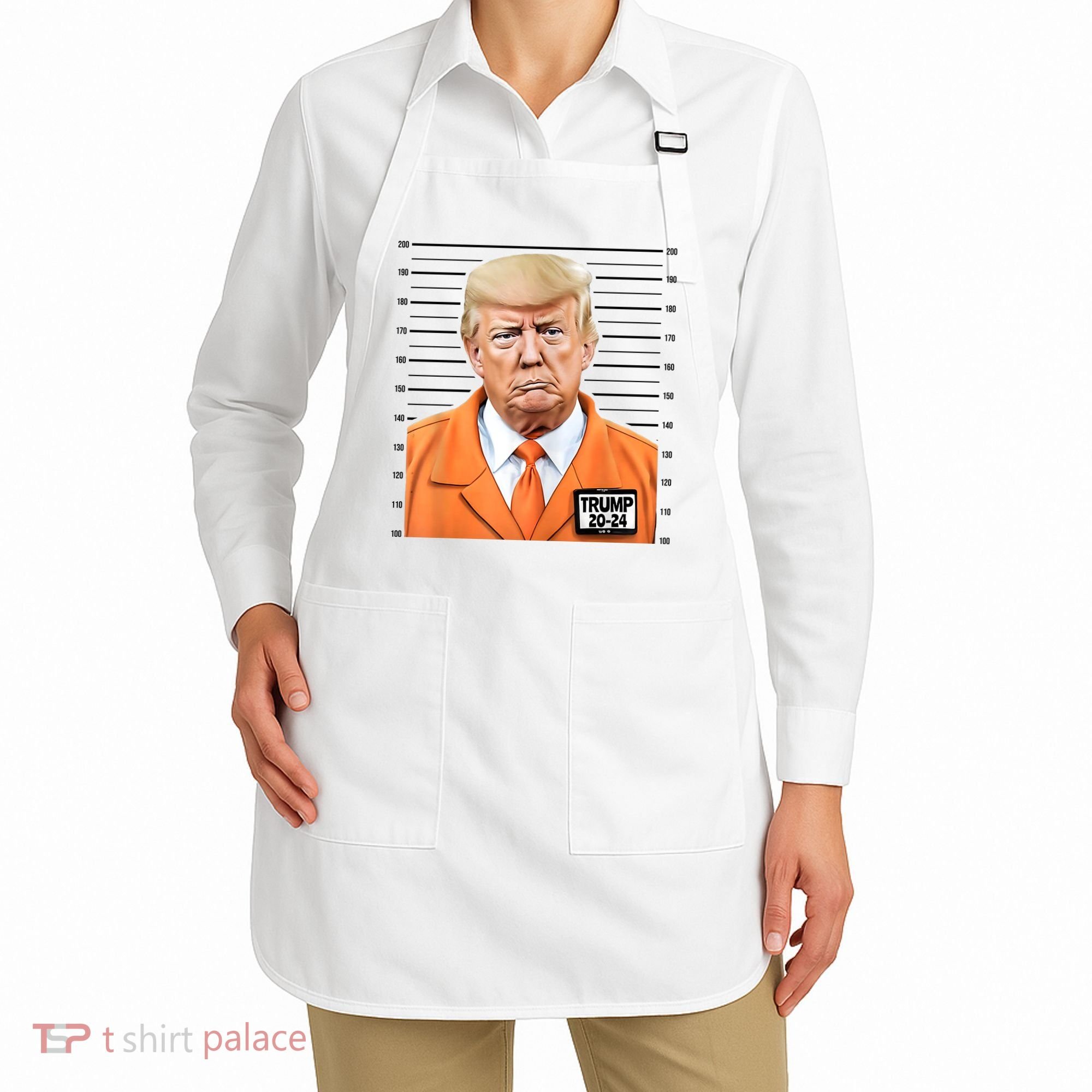 Donald Trump Mug Shot 2024 Orange Jail Suit Apron