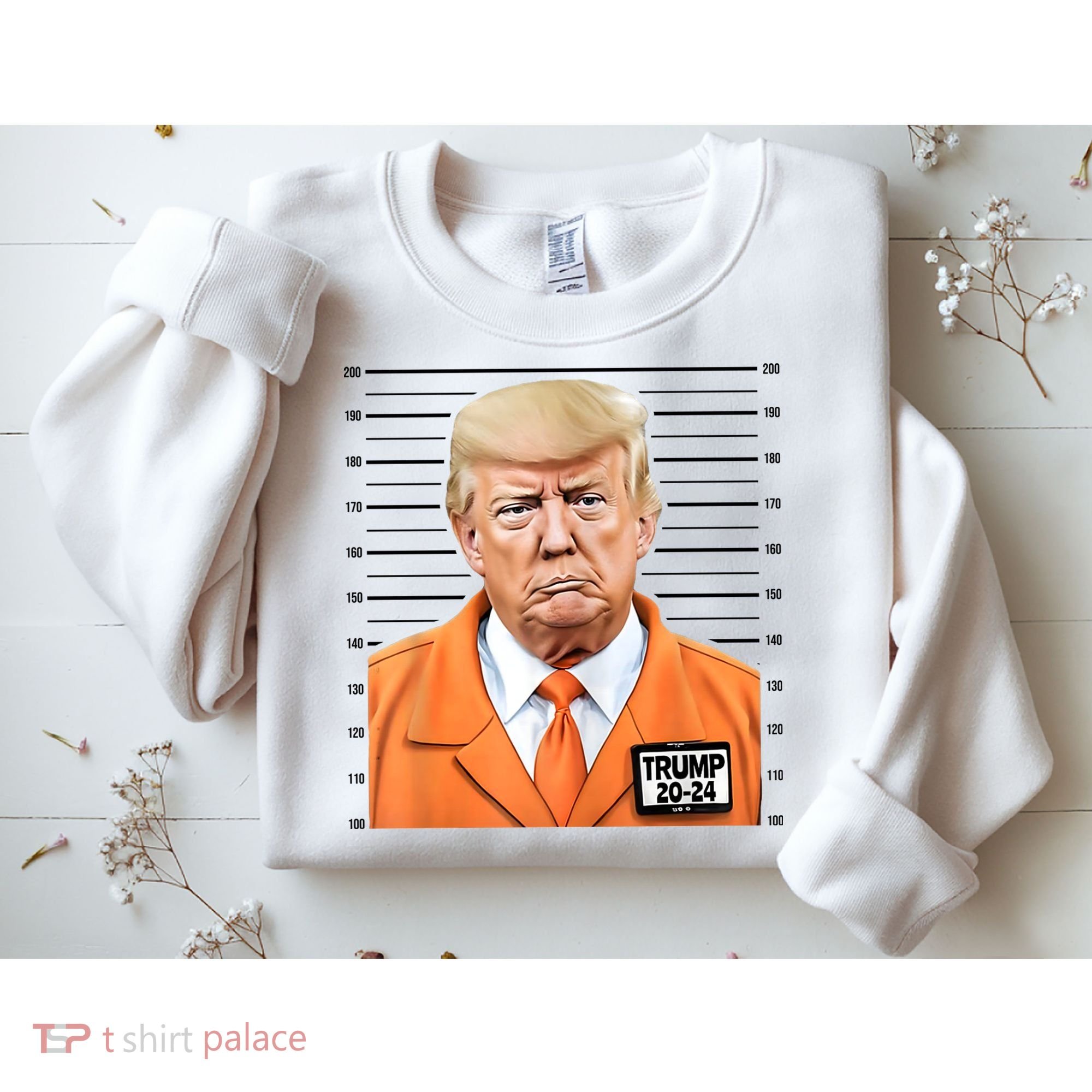 Donald Trump Mug Shot 2024 Orange Jail Suit Sweatshirt