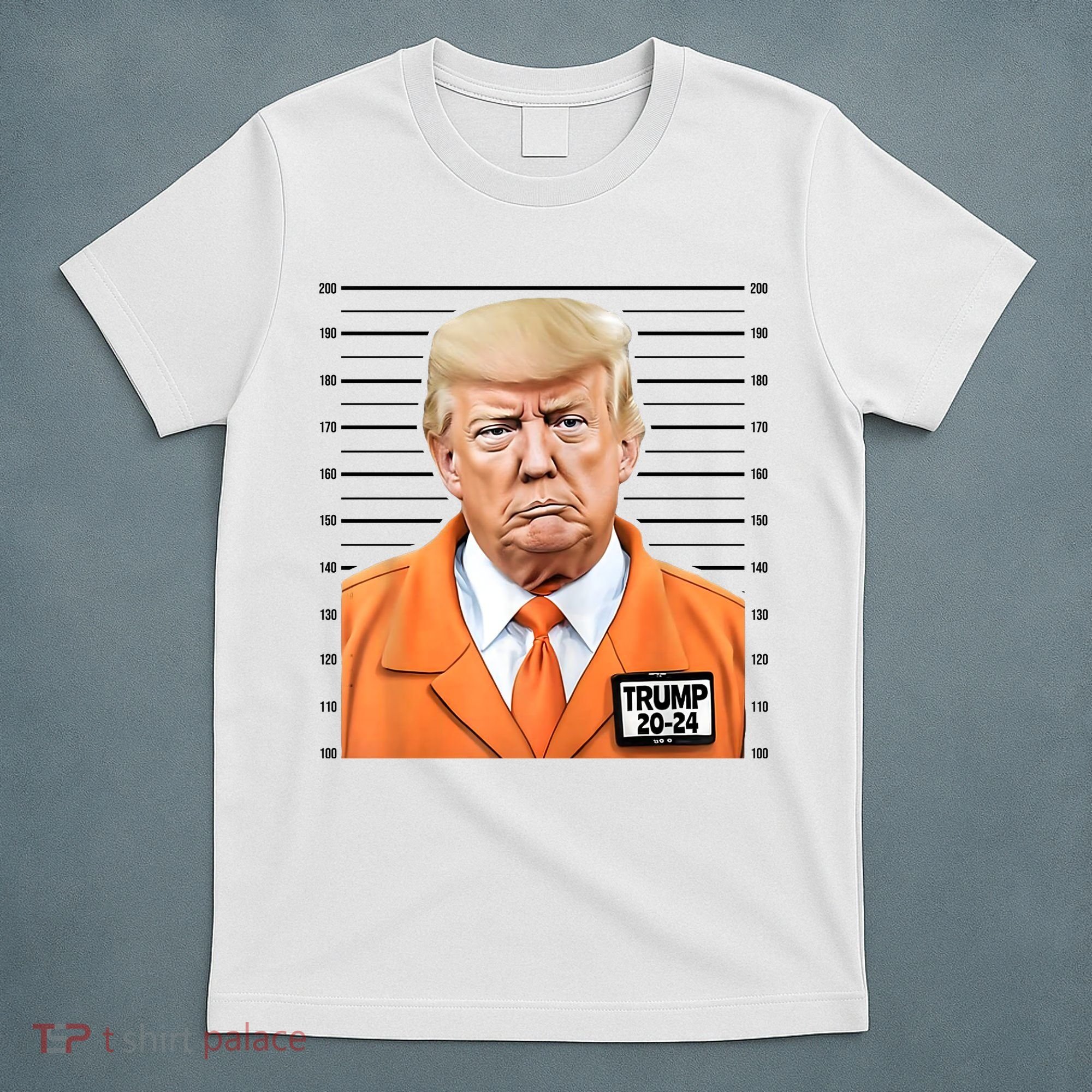 Donald Trump Mug Shot 2024 Orange Jail Suit T-Shirt