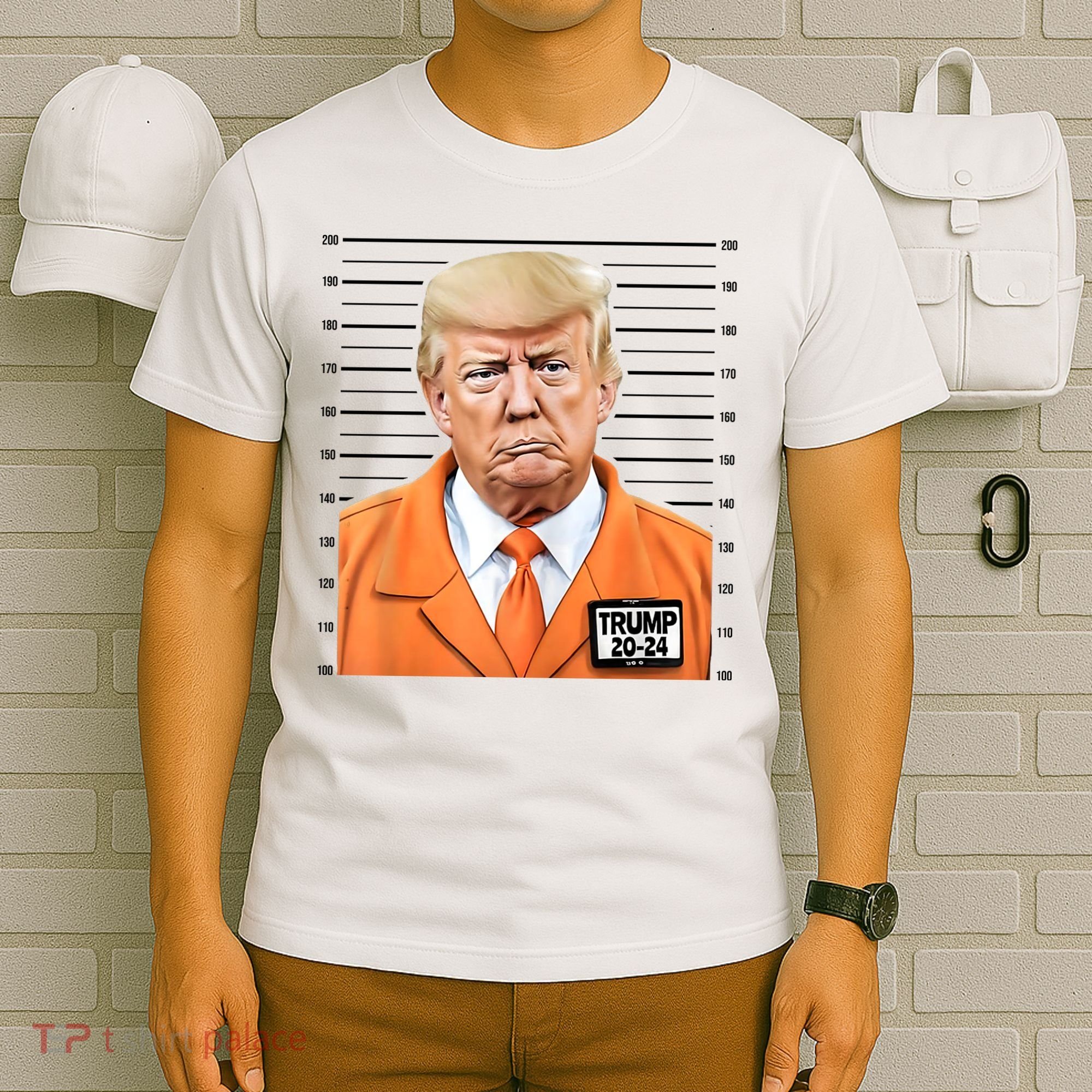 Donald Trump Mug Shot 2024 Orange Jail Suit T-Shirt