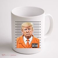 Donald Trump Mug Shot 2024 Orange Jail Suit Coffee Mug thumb 1