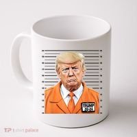 Donald Trump Mug Shot 2024 Orange Jail Suit Coffee Mug thumb 0