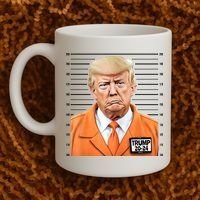 Donald Trump Mug Shot 2024 Orange Jail Suit Coffee Mug thumb 2