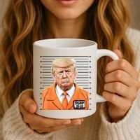 Donald Trump Mug Shot 2024 Orange Jail Suit Coffee Mug thumb 3