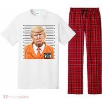 Donald Trump Mug Shot 2024 Orange Jail Suit Pajama Set thumb 0