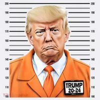 Donald Trump Mug Shot 2024 Orange Jail Suit Women's Hoodie thumb 2