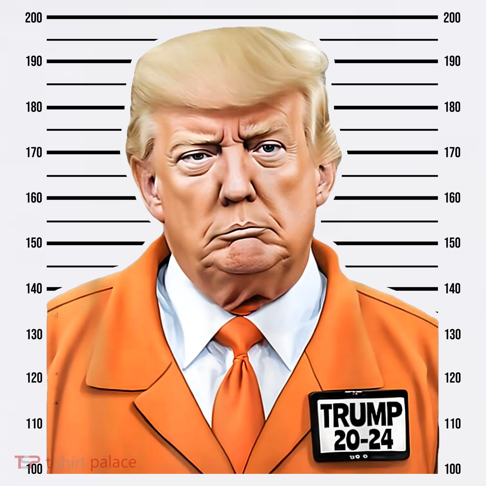 Donald Trump Mug Shot 2024 Orange Jail Suit Women's Hoodie