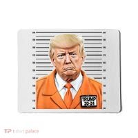 Donald Trump Mug Shot 2024 Orange Jail Suit Mousepad thumb 0