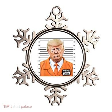 Donald Trump Mug Shot 2024 Orange Jail Suit Ornament