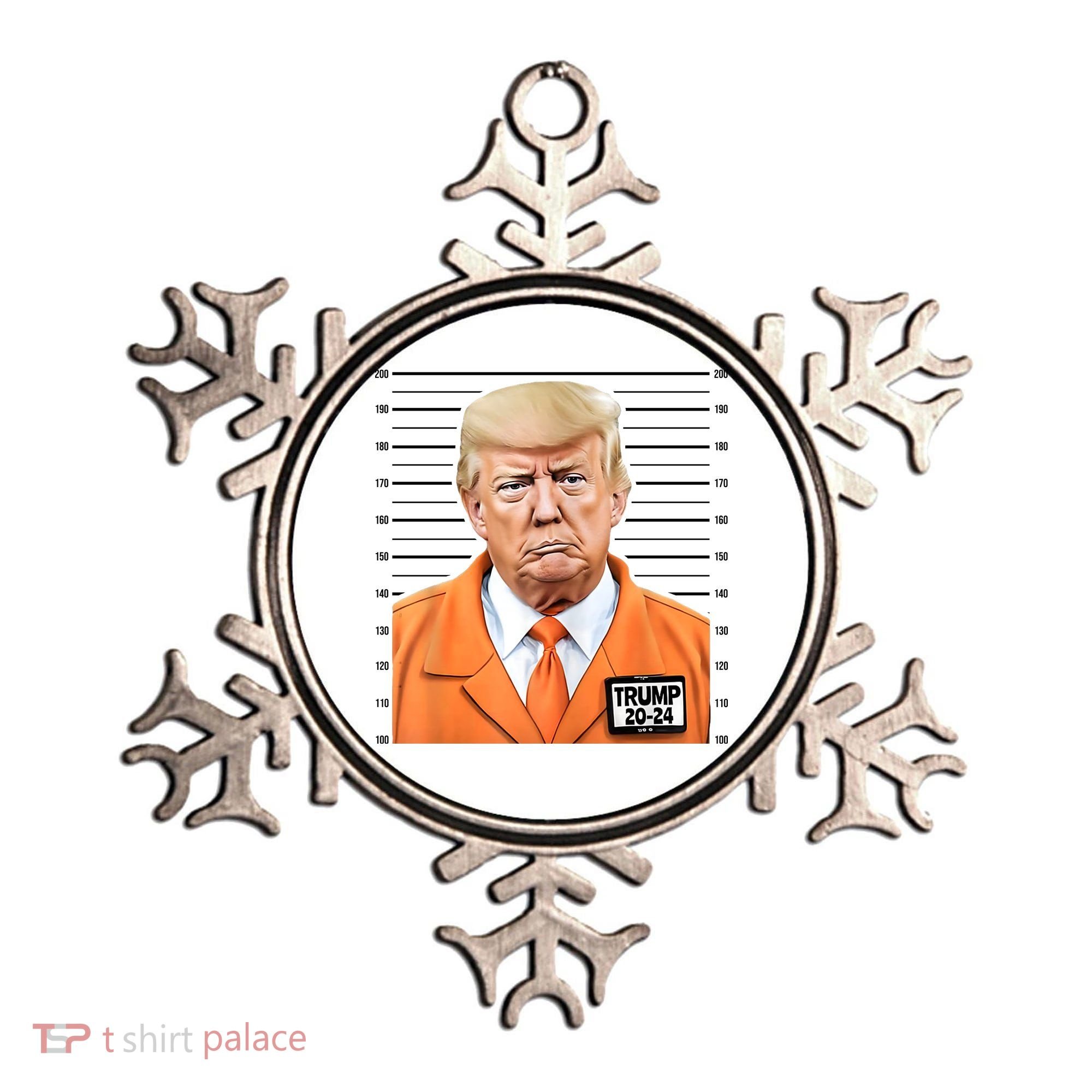 Donald Trump Mug Shot 2024 Orange Jail Suit Ornament