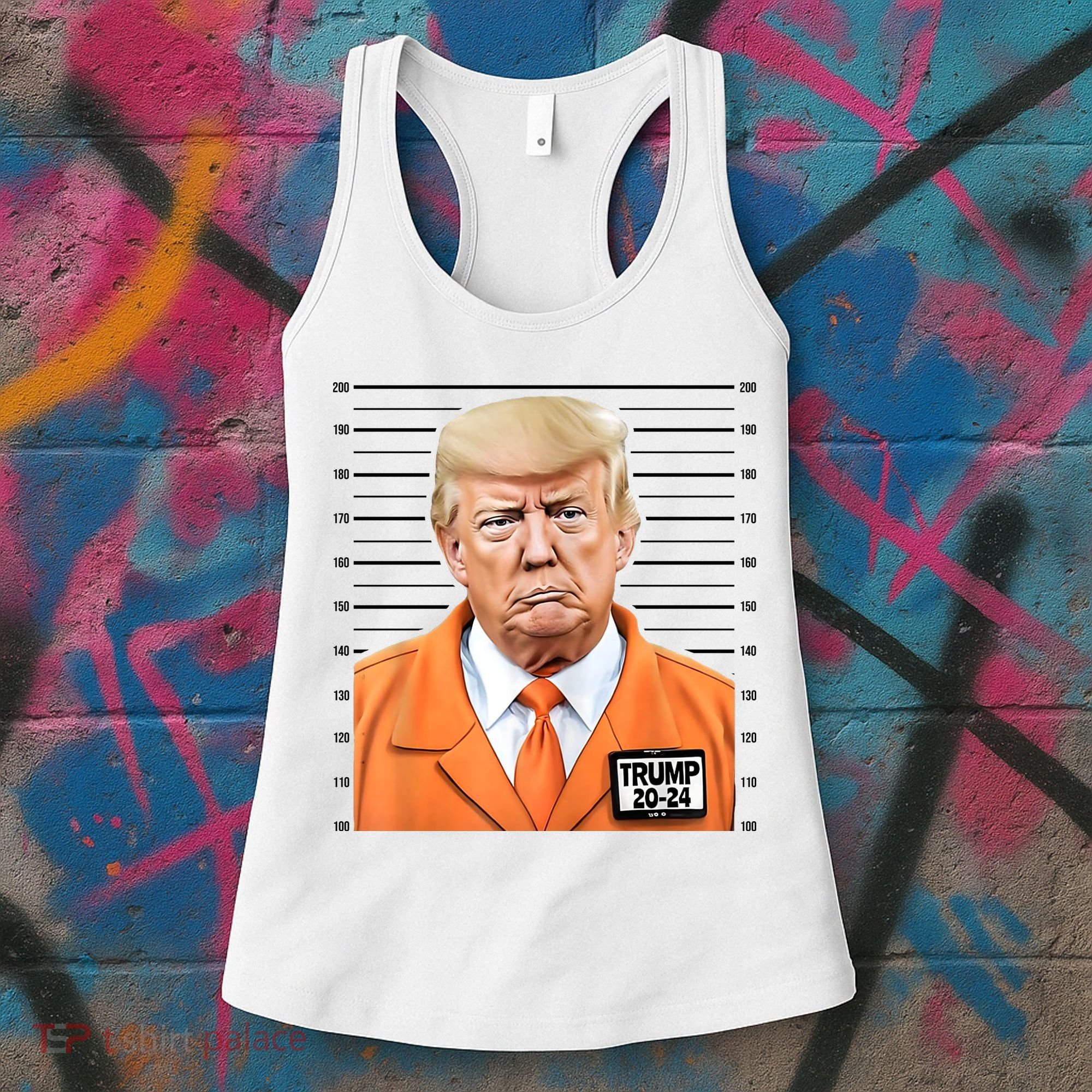 Donald Trump Mug Shot 2024 Orange Jail Suit Women's Tank Top