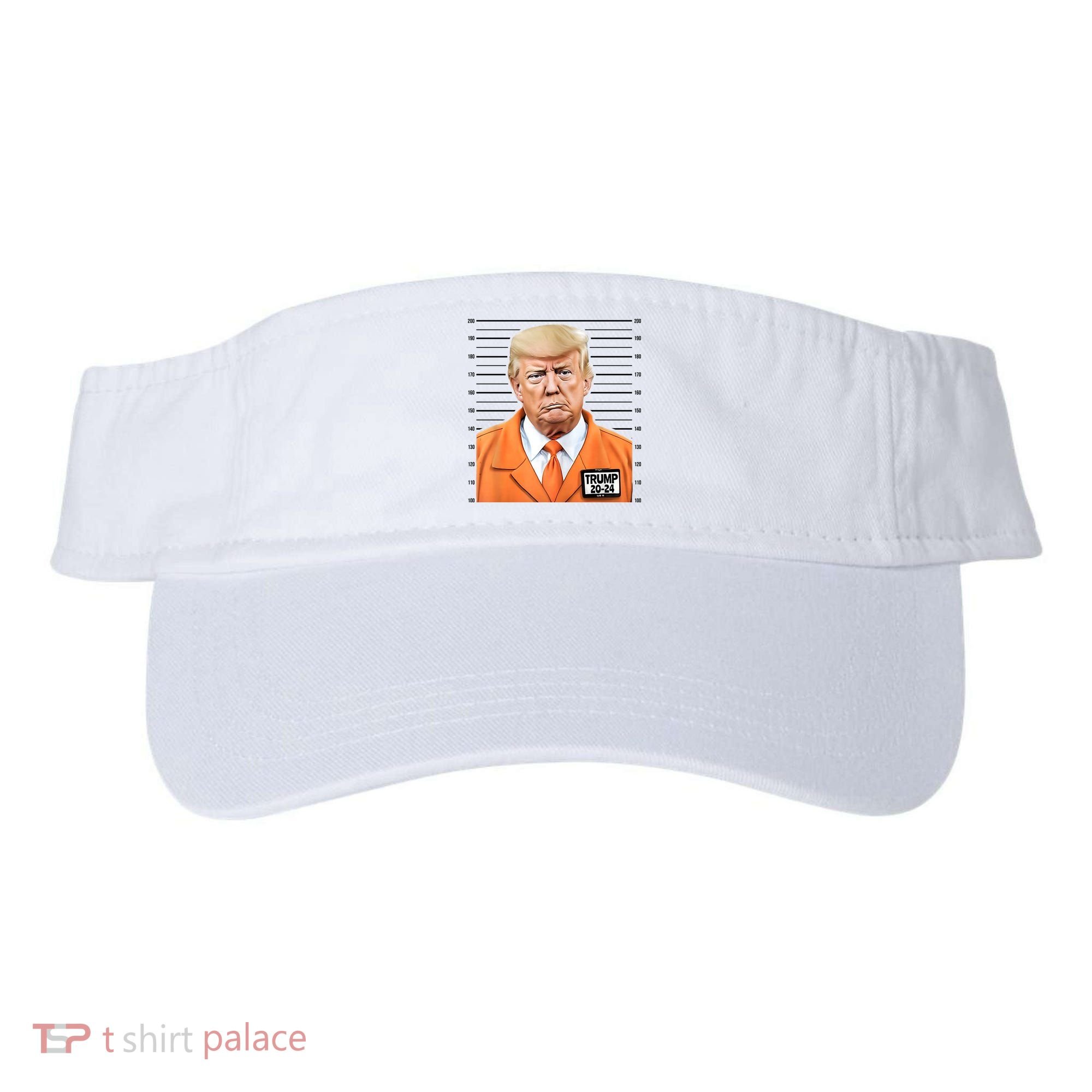 Donald Trump Mug Shot 2024 Orange Jail Suit Visor