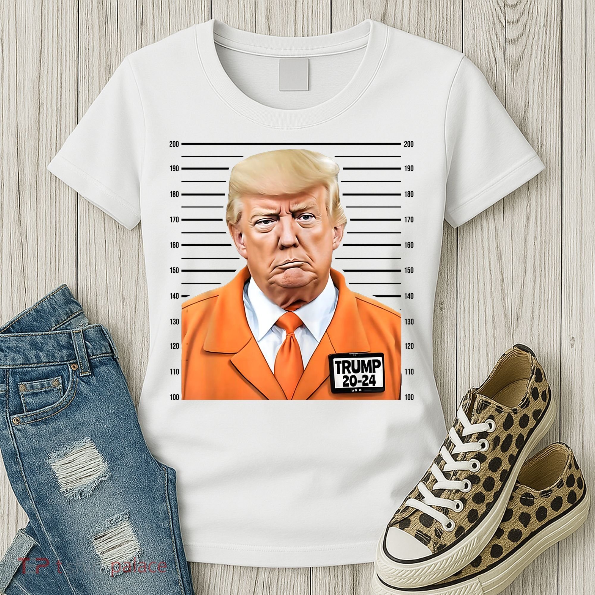 Donald Trump Mug Shot 2024 Orange Jail Suit Women's T-Shirt