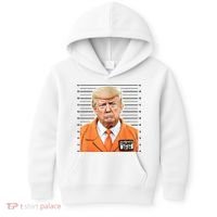 Donald Trump Mug Shot 2024 Orange Jail Suit Kids Hoodie thumb 0