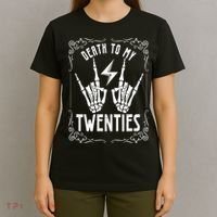 Death To My Twenties 20s 30th Birthday 30 Years Old Skeleton T-Shirt thumb 4