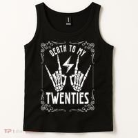 Death To My Twenties 20s 30th Birthday 30 Years Old Skeleton Tank Top thumb 2