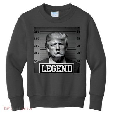 Donald Trump Mugshot Legend Kids Sweatshirt